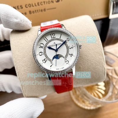 Copy Jaeger-LeCoultre Rendez-Vous Ladies Watch SS White Dial Diamond Bezel